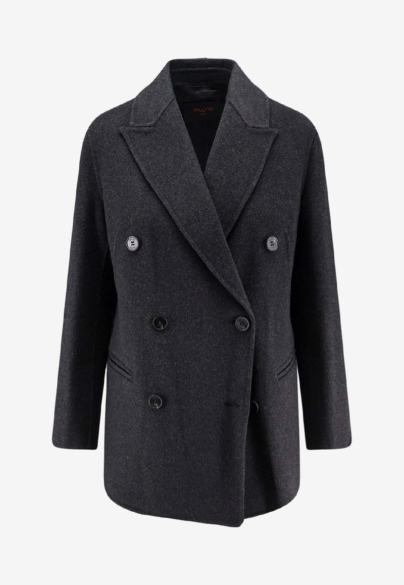 Paltò Ariella Double-Breasted Wool Coat Gray B51PDARIEDOU772_Anthracite_35066072
