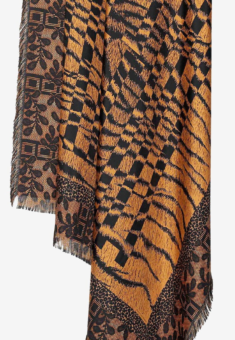 Pierre-Louis Mascia Aloe Printed Silk Fringed Scarf Multicolor ALOEUWSW135X195S4515639101_MultiColour_35066021