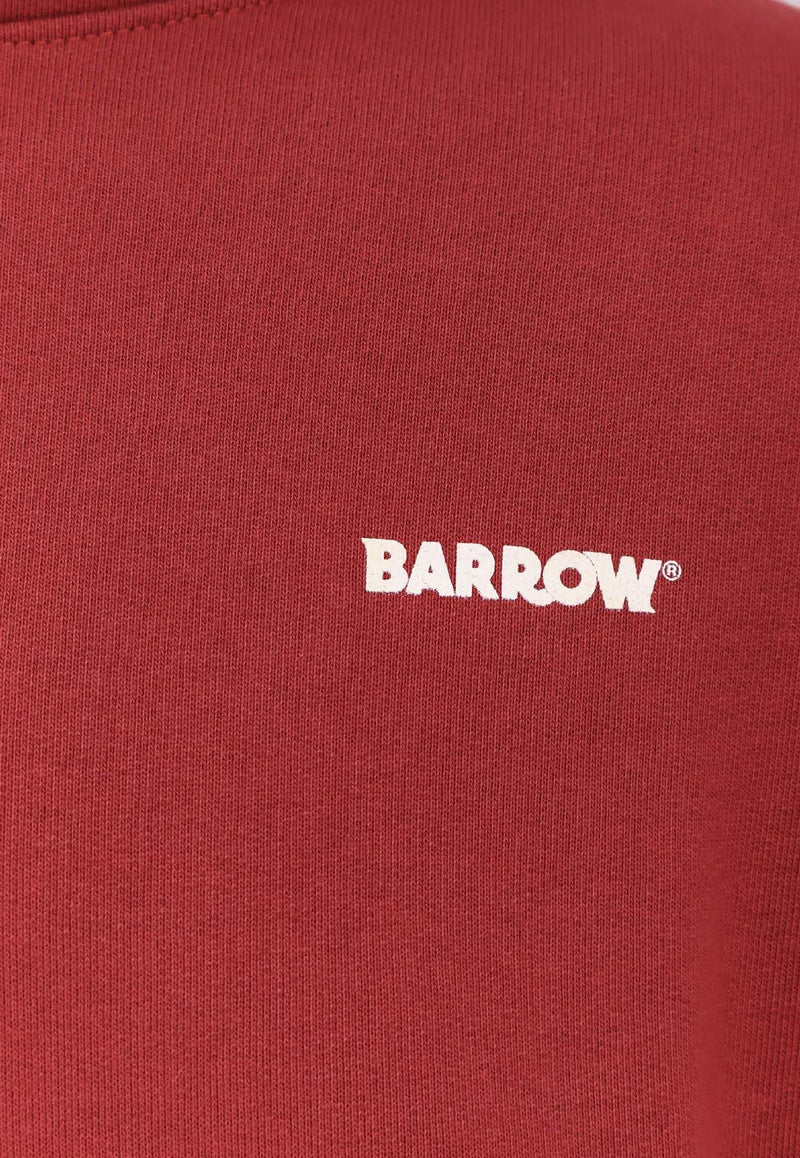 Barrow Logo Hooded Sweatshirt Burgundy F5BWUAHS068177_Bordeaux_29840444