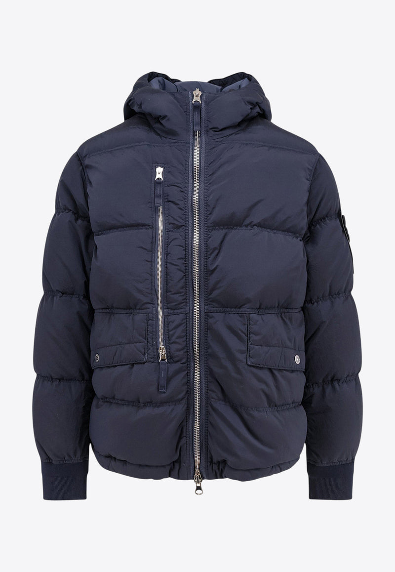 Stone Island Zip-Up Down Jacket Blue K2S154100088S0019V0020_Blue_29847731