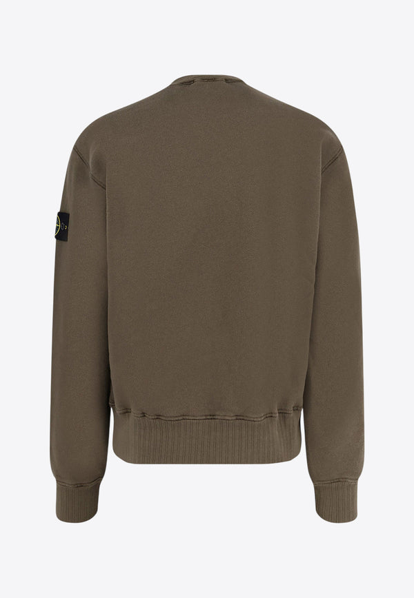Stone Island Logo Patch Crewneck Sweatshirt Green K2S156100021S0210V0054_Military Green_29839188