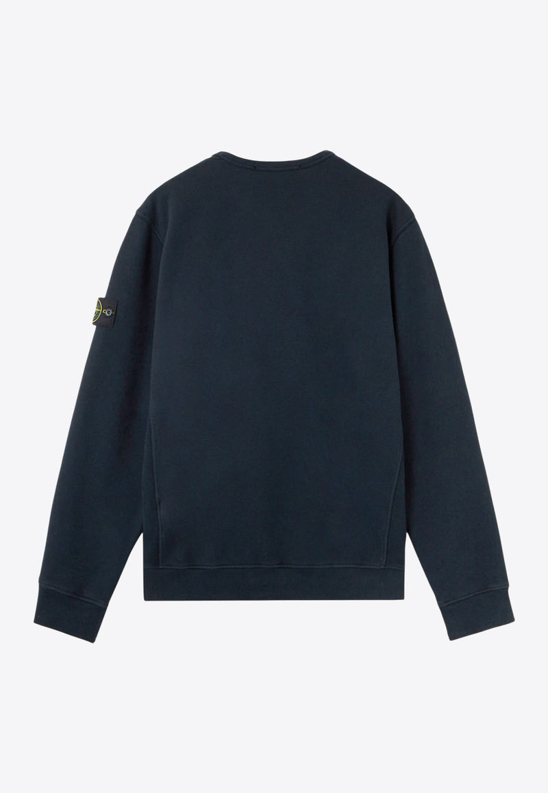 Stone Island Logo Patch Crewneck Sweatshirt Blue K2S156100022S0A20V0020_Blue_29840231