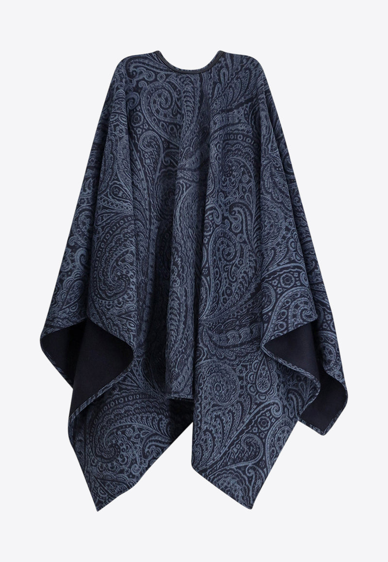 Etro Paisley Jacquard Wool Poncho Blue WRBD001299TJB37S9883_Clear Blue_29847033