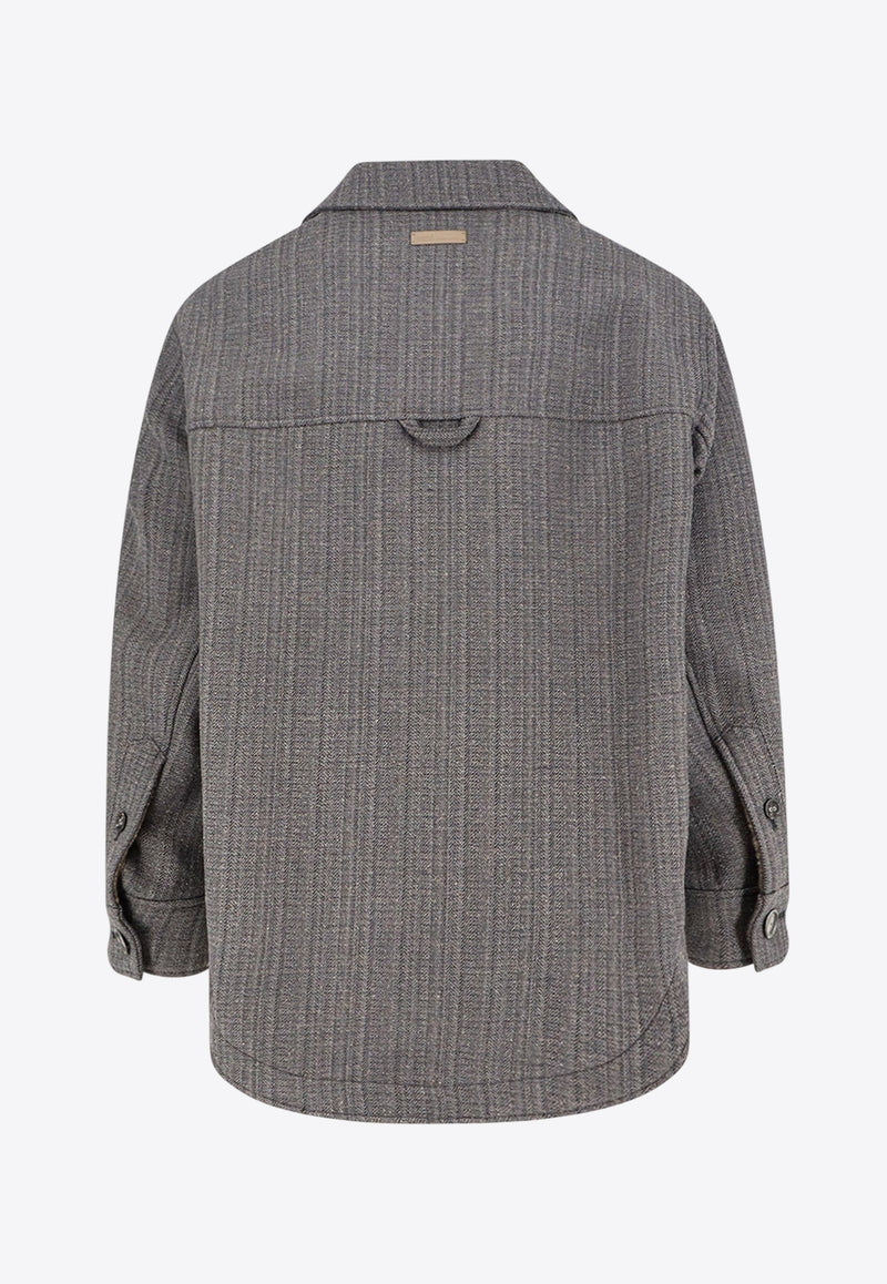 AMI PARIS Wool-Blend Overshirt Gray UJK824WV00800711_GRIS IVOIRE_29843683