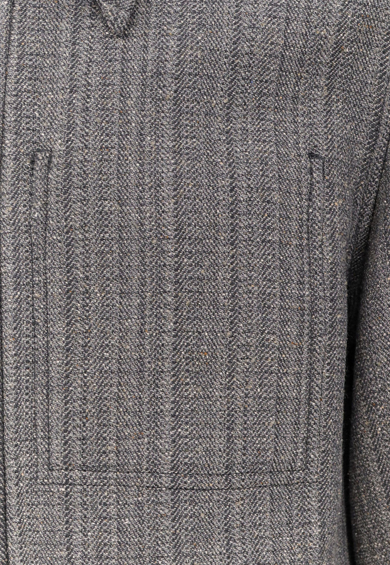 AMI PARIS Wool-Blend Overshirt Gray UJK824WV00800711_GRIS IVOIRE_29843683