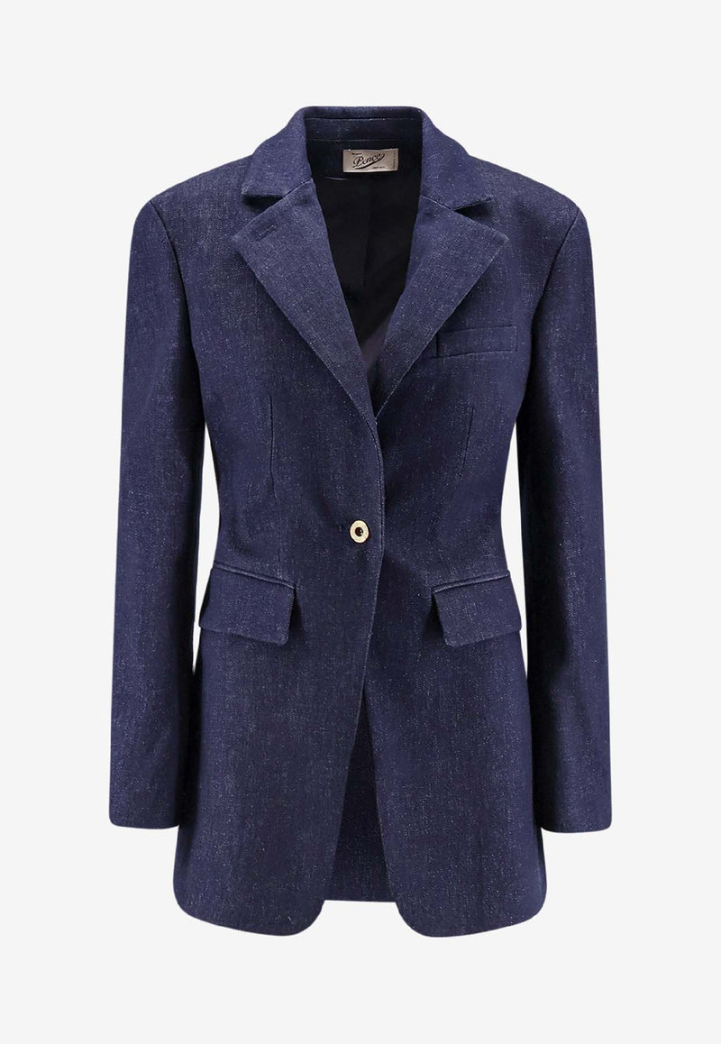 Pence 1979 Isabella Single-Breasted Denim Blazer Blue PW0031819281682_Darkdenimblue_35065752