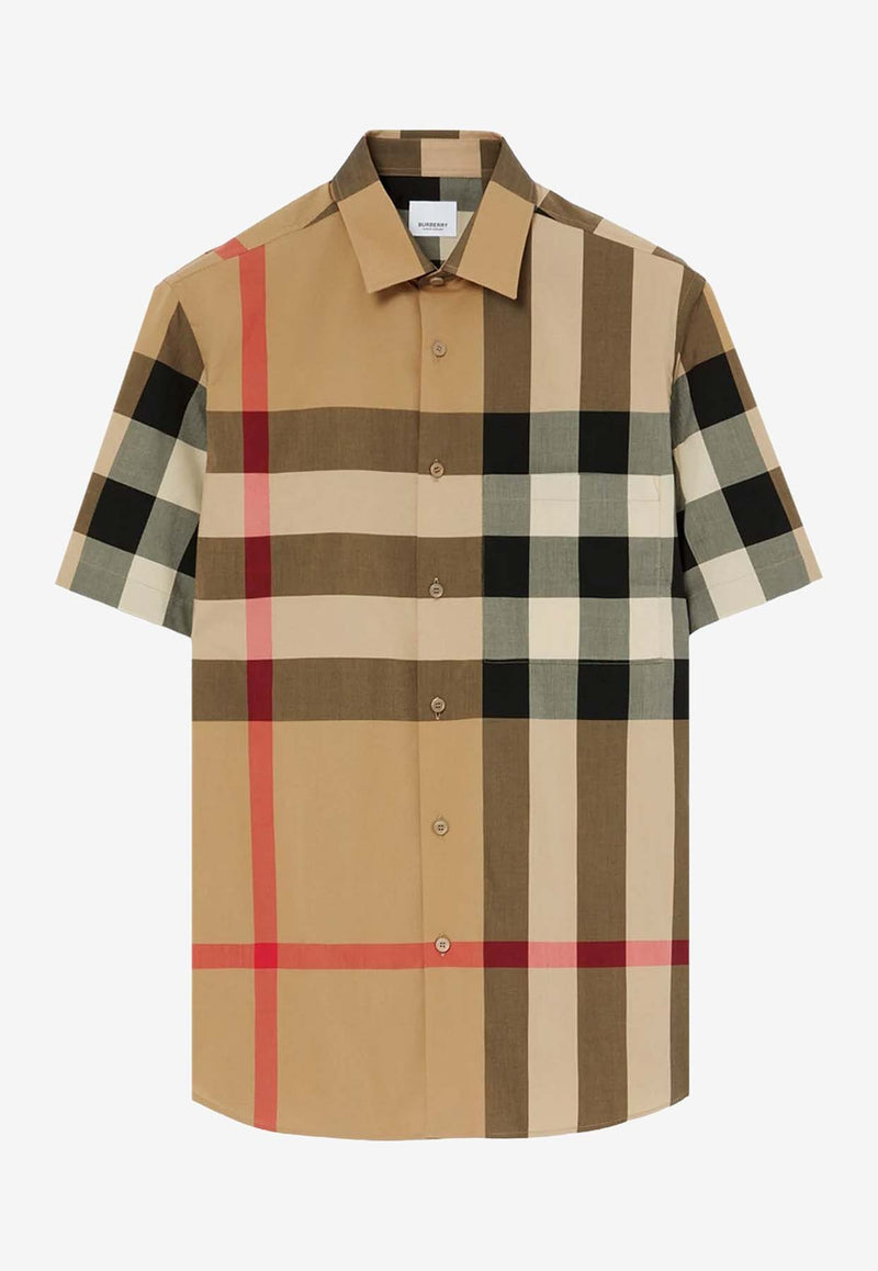Burberry Vintage Check Short-Sleeved Shirt Beige 8079591A7028_Beige_29838836