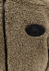 Burberry EKD Patch Faux Fur Zip-Up Jacket Brown 8109274C3188_MIRE MELANGE_29840744