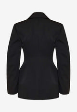 Givenchy Single-Breasted Fitted Wool Blazer Black BW30L315CT001_Black_38767793