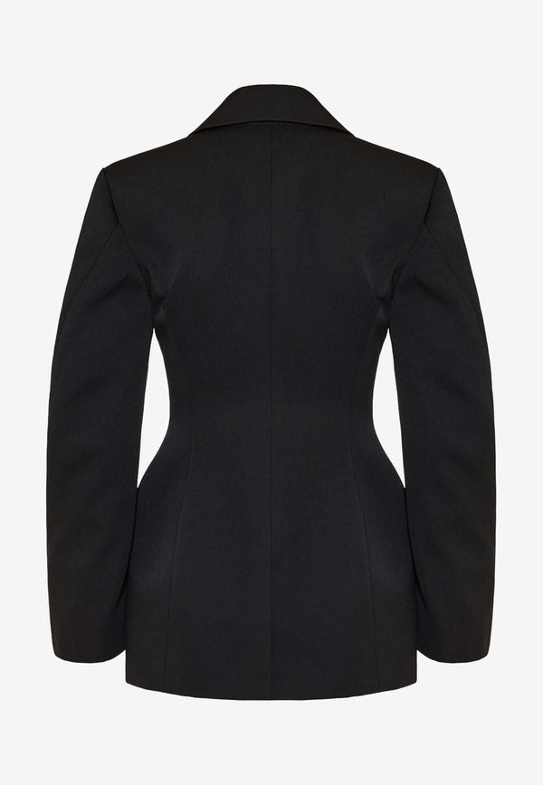 Givenchy Single-Breasted Fitted Wool Blazer Black BW30L315CT001_Black_38767793