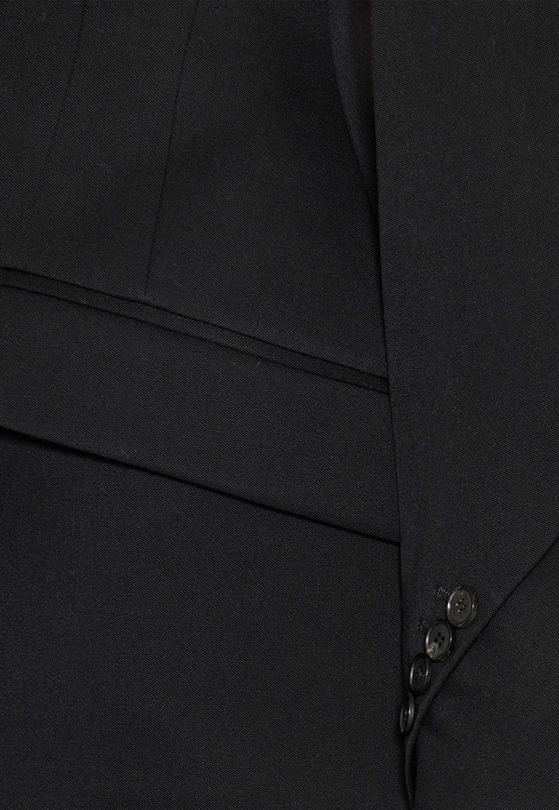 Givenchy Single-Breasted Fitted Wool Blazer Black BW30L315CT001_Black_38767793