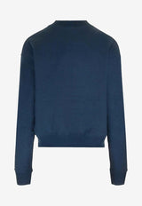 Chloé Logo Embroidered Crewneck Sweatshirt Navy CH24AJH121924C6_CLASSIC NAVY_38330913