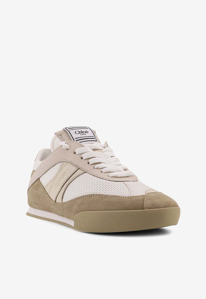 Chloé Kick Leather and Suede Sneakers Beige CH25W07IVD294_Softbeige_38331128