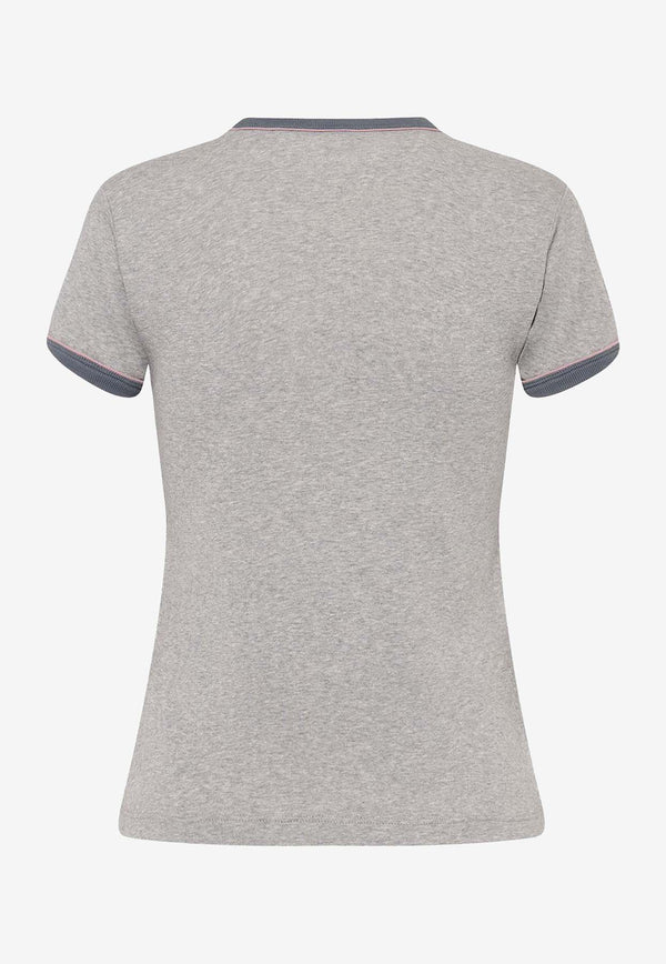 Chloé Logo Print T-shirt Gray CH25WJH0319501B_Naturalgrey_38332517