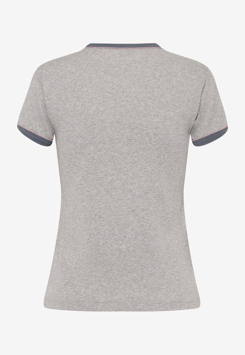 Chloé Logo Print T-shirt Gray CH25WJH0319501B_Naturalgrey_38332517