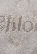 Chloé Logo Print T-shirt Gray CH25WJH0319501B_Naturalgrey_38332517