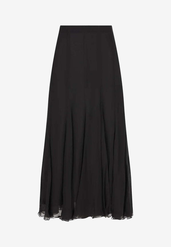 Chloé Muslin Silk Maxi Skirt Black CH25WJU20001001_Black_38331651