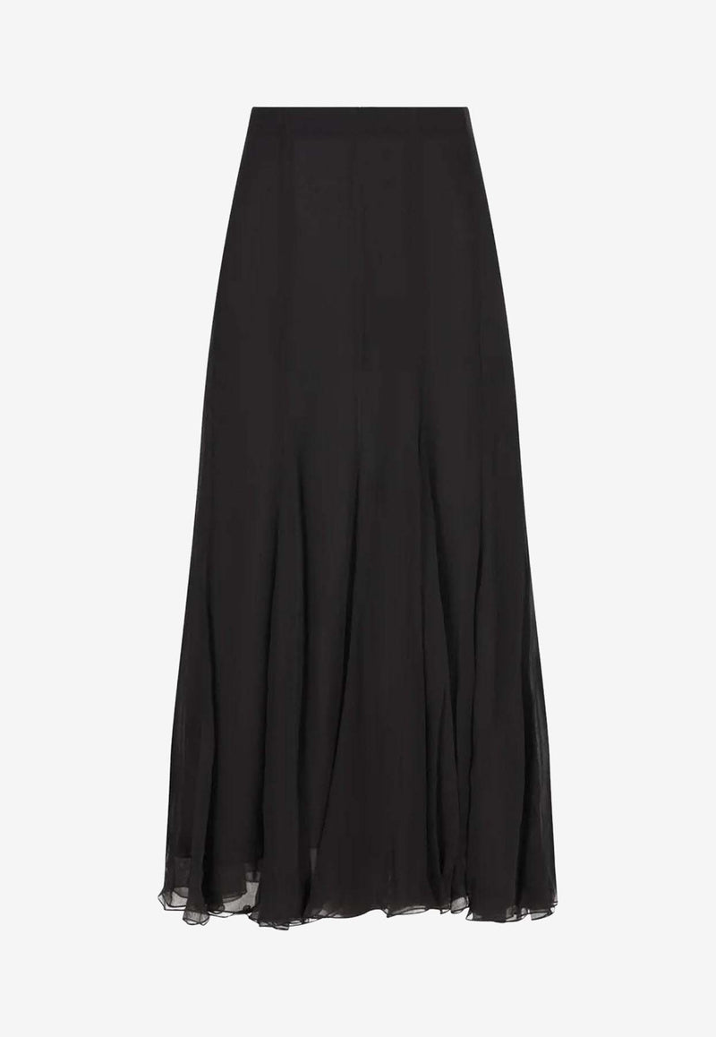 Chloé Muslin Silk Maxi Skirt Black CH25WJU20001001_Black_38331651