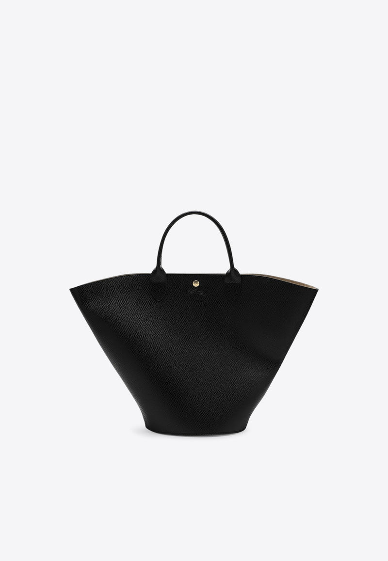 Longchamp XL Épure Leather Tote Bag Black 10260HYZ/P_LONG-001