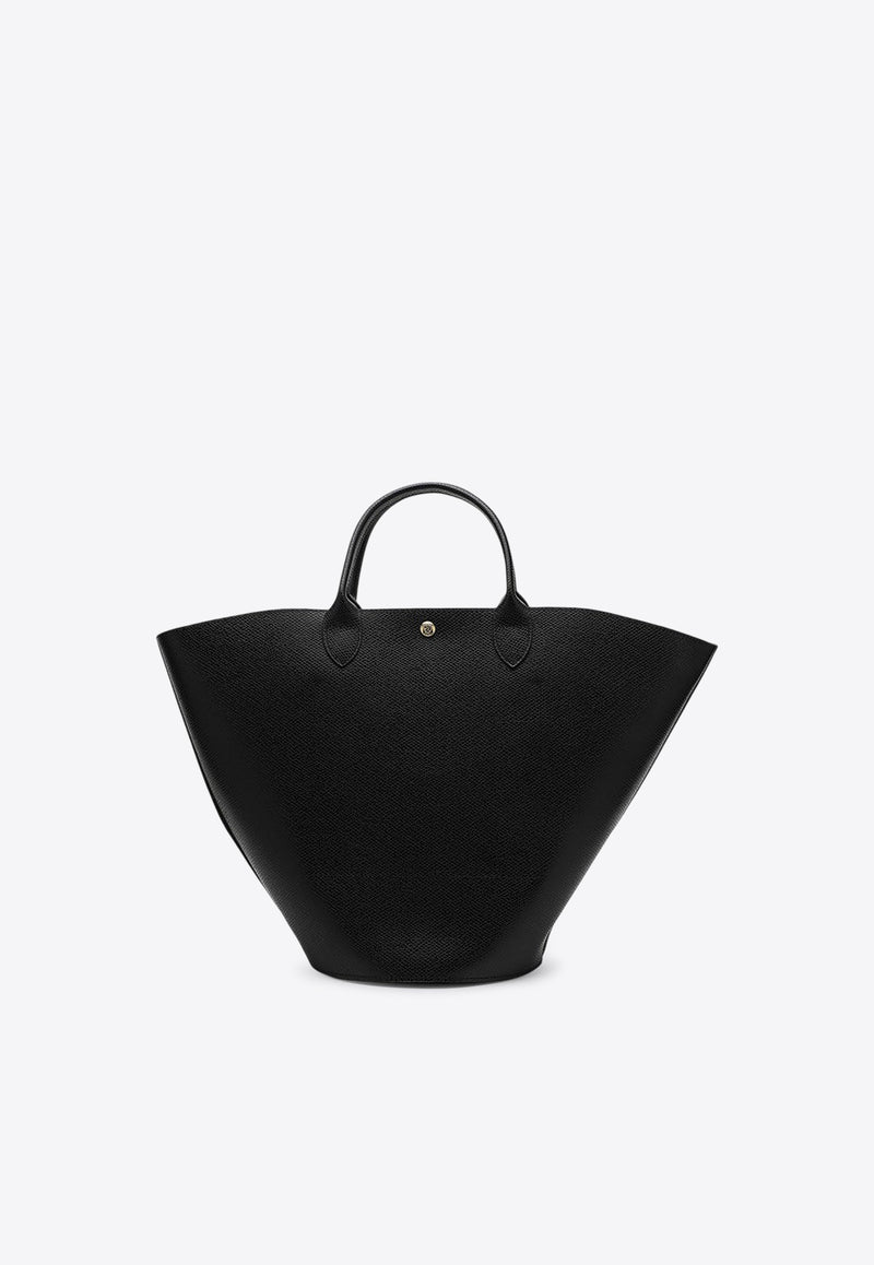 Longchamp XL Épure Leather Tote Bag Black 10260HYZ/P_LONG-001