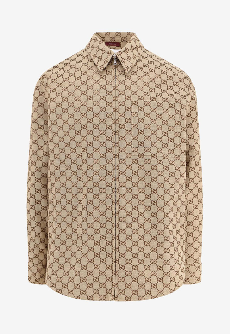 Gucci GG Supreme Canvas Overshirt Camel 794808ZAF4S2580_CAMEL/EBONY_29851669