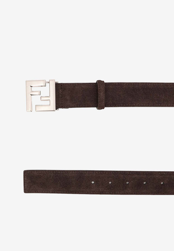 Fendi FF Squared Suede Leather Belt Brown 7C0550AUGSF1TQD_MOKA+EBANO+P/P SAT_29851088