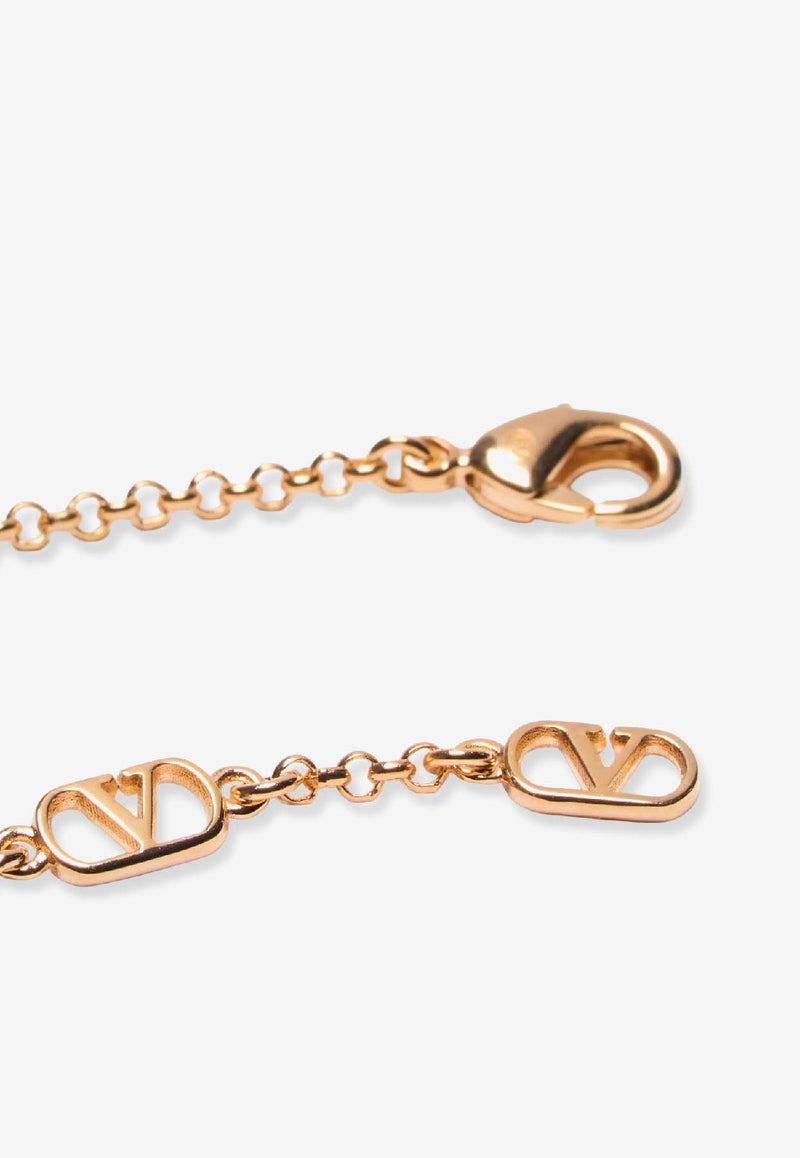 Valentino Ovalette VLogo Pearl Necklace Gold 7W0J0Y77UXMR5G_ORO/CREAM_30005372