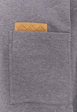 Bottega Veneta Intrecciato-Insert Polo Sweater 834334V5OA08813_DARK GREY MELANGE_29770137