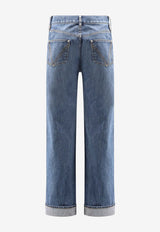 Bottega Veneta Turn-Up Cuff Wide-Leg Jeans 831605V42W04715_mid blue_29770208