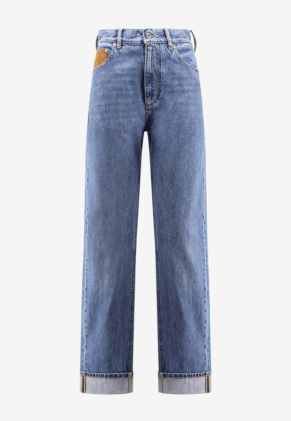 Bottega Veneta Turned-Up Cuffs Wide-Leg Jeans 831607V42W04715_mid blue_29770168