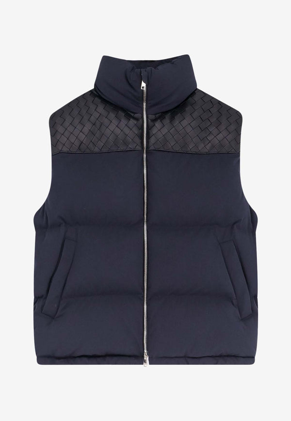 Bottega Veneta Intrecciato-Inserted Padded Vest 837050V5O604246_Blue_29770199