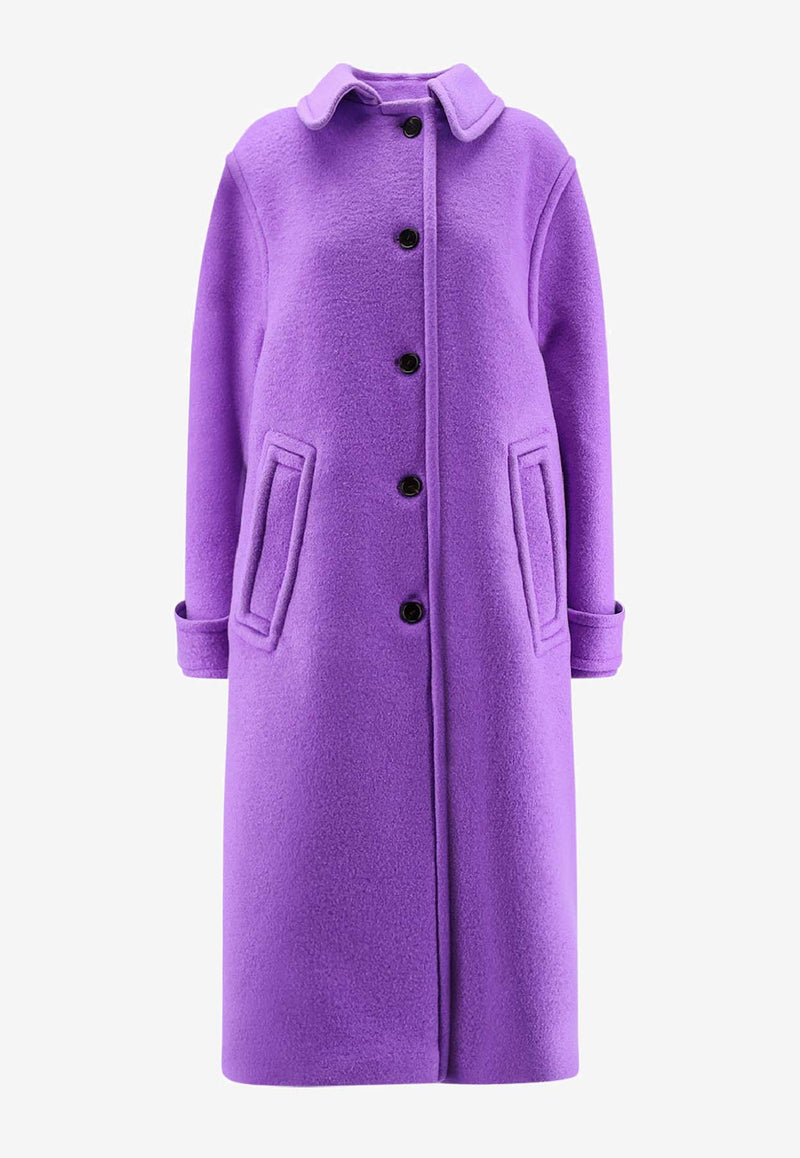 Gucci Cashmere-Blend Long Compact Coat Purple 840075Z8B4W5007_NEW MAGIC PURPLE_29850058