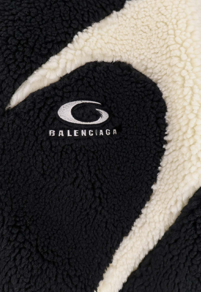 Balenciaga Faux Fur Zip-Up Jacket Black 850858TMQ261000_Black_38913516