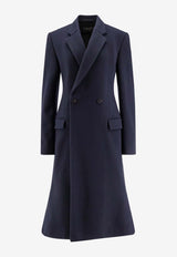 Balenciaga Godet Double-Breasted Wool Coat Blue 850608TQU148230_Blue_38913515