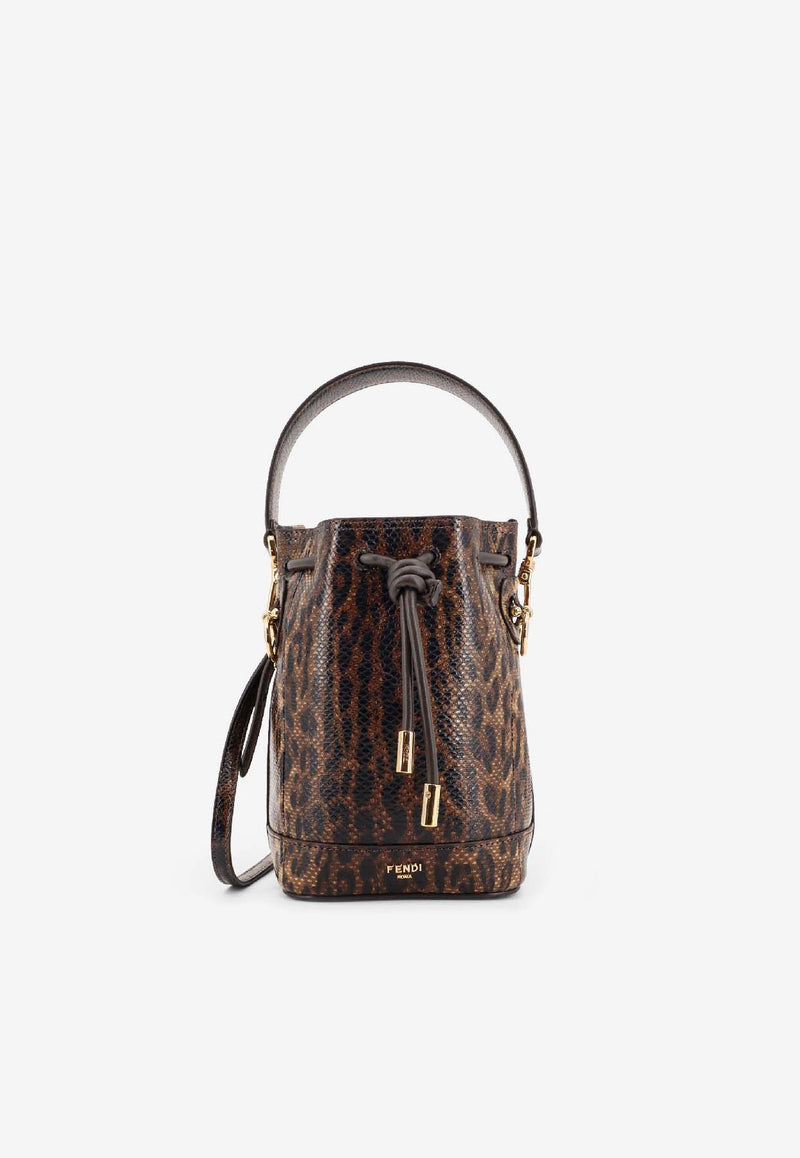 Fendi Mini Mon Tresor Leopard Print Bucket Bag  Brown 8BS109AV54F1N1S_TABACCO+MORO+OS_29850720