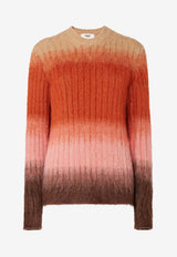 Fendi Mohair-Blend Gradient Sweater Multicolor FZXE17AYLTF1TIN_RUST+BLUSH_29852829