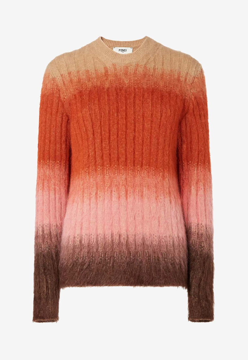 Fendi Mohair-Blend Gradient Sweater Multicolor FZXE17AYLTF1TIN_RUST+BLUSH_29852829