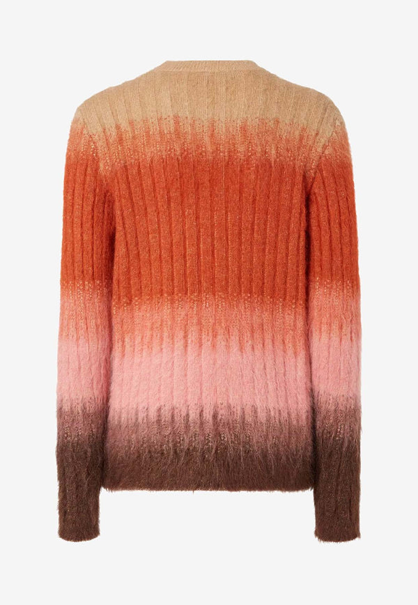 Fendi Mohair-Blend Gradient Sweater Multicolor FZXE17AYLTF1TIN_RUST+BLUSH_29852829