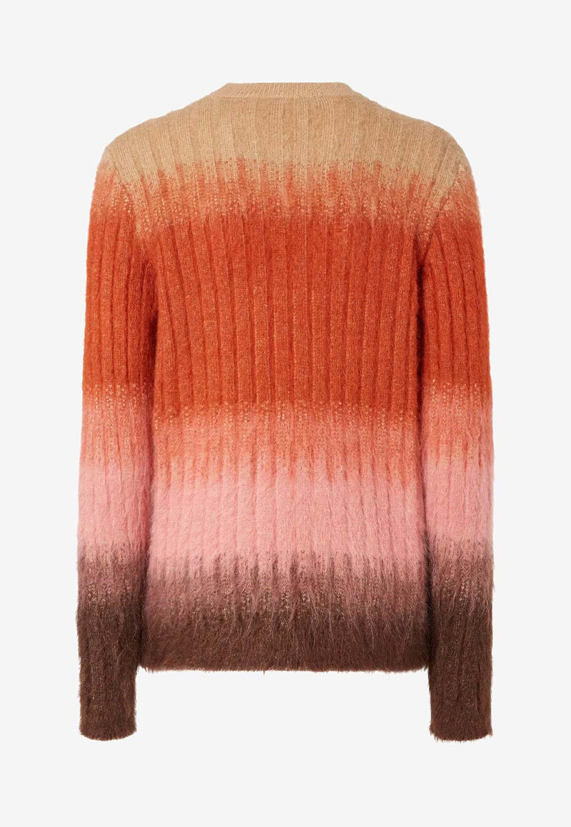 Fendi Mohair-Blend Gradient Sweater Multicolor FZXE17AYLTF1TIN_RUST+BLUSH_29852829