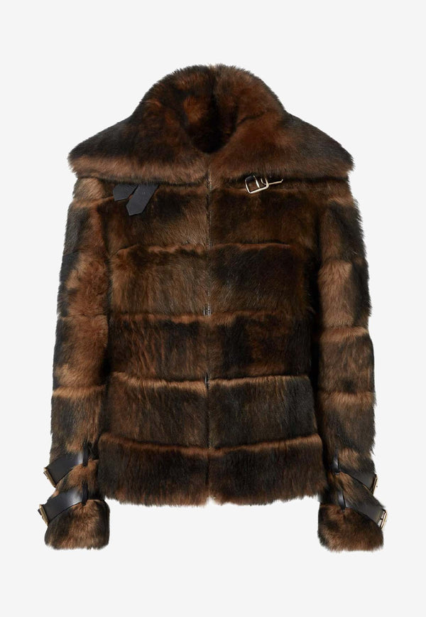 Fendi Shearling and Nappa Leather Jacket Brown FM5426AYLHF0QD9_Ochre_29854134