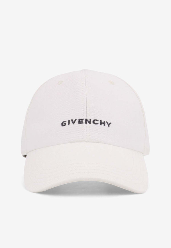 Givenchy Logo Embroidered Baseball Cap White BPZ022P0JV_100_White_38913110