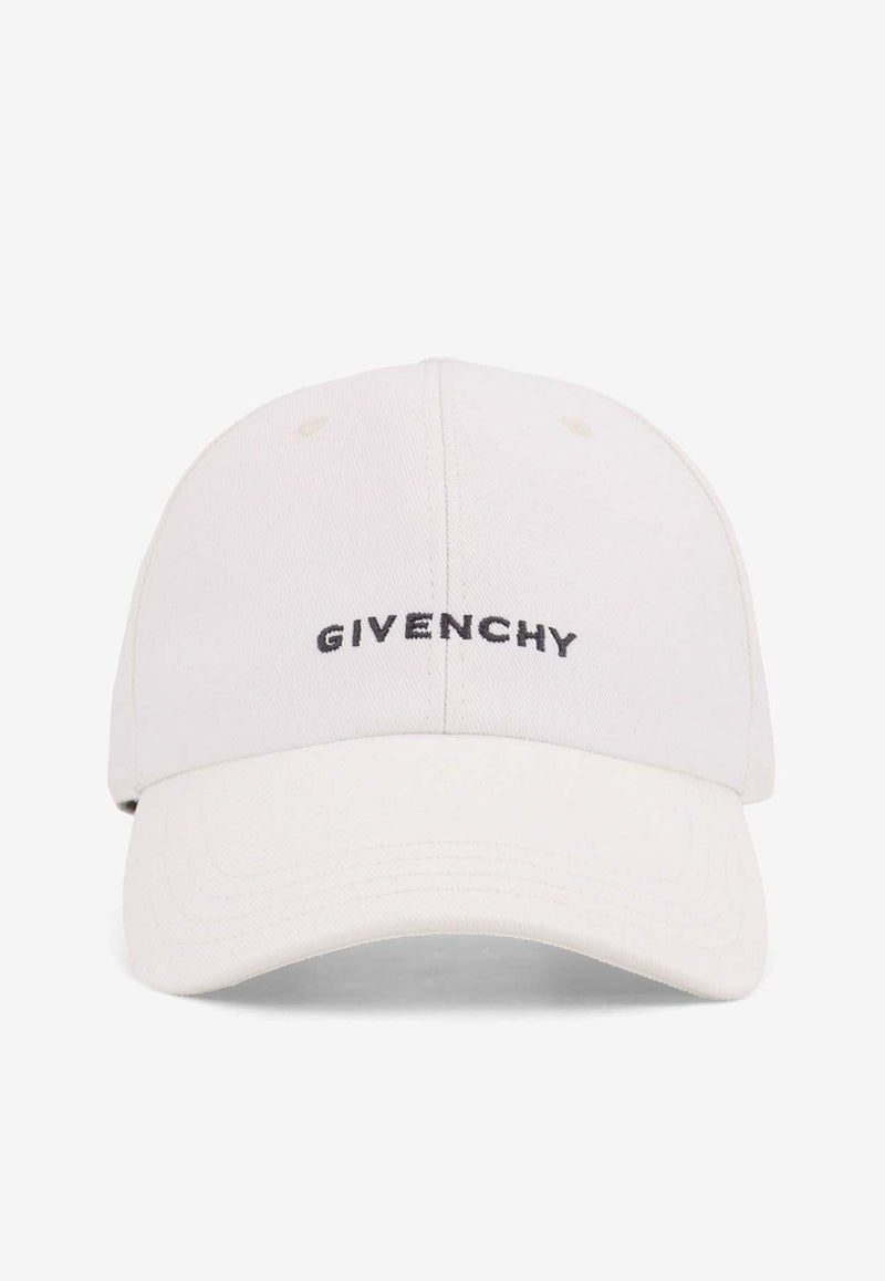 Givenchy Logo Embroidered Baseball Cap White BPZ022P0JV_100_White_38913110