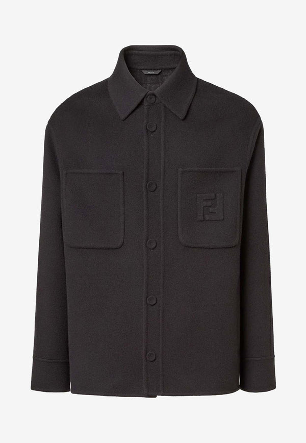 Fendi Monogram Buttoned Overshirt Black FW1500AVIXF1FL8_BLACK/GREY_29853141