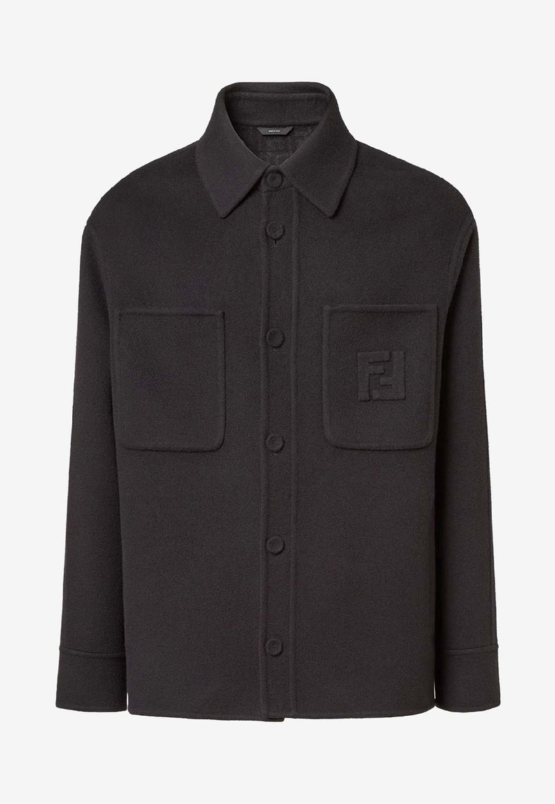 Fendi Monogram Buttoned Overshirt Black FW1500AVIXF1FL8_BLACK/GREY_29853141