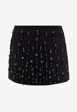 PINKO Sequin Embellished Mini Skirt Black 105496A2PNZ99_Black_29844685