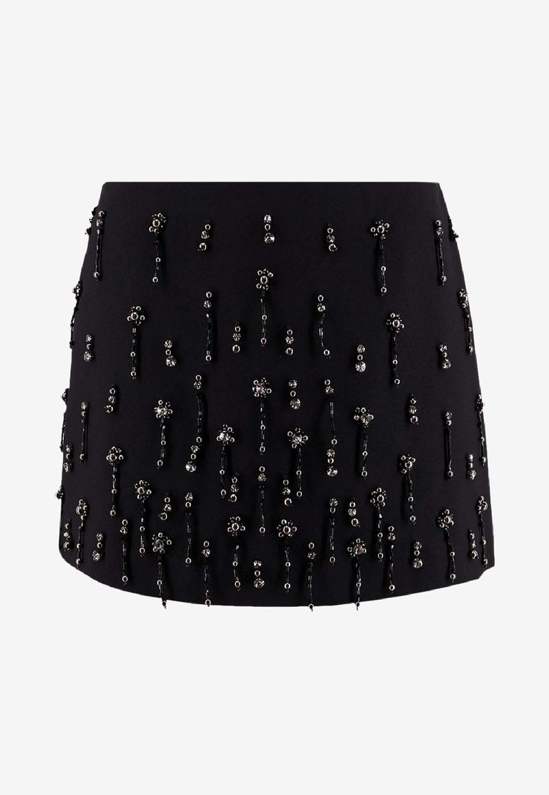 PINKO Sequin Embellished Mini Skirt Black 105496A2PNZ99_Black_29844685