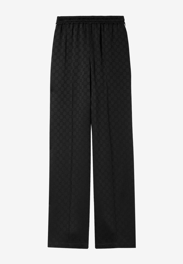 Gucci Monogram Wide-Leg Pants Black 794774XJGSE1000_Black_29852539