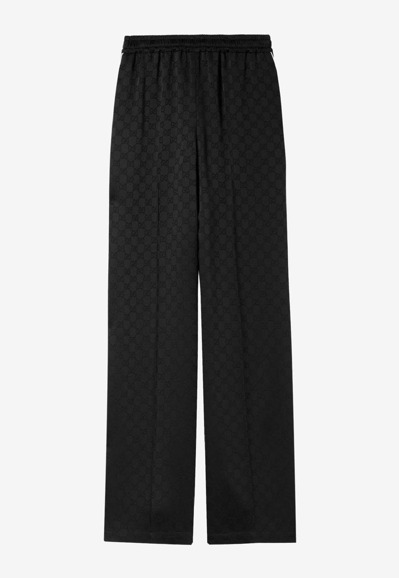 Gucci Monogram Wide-Leg Pants Black 794774XJGSE1000_Black_29852539