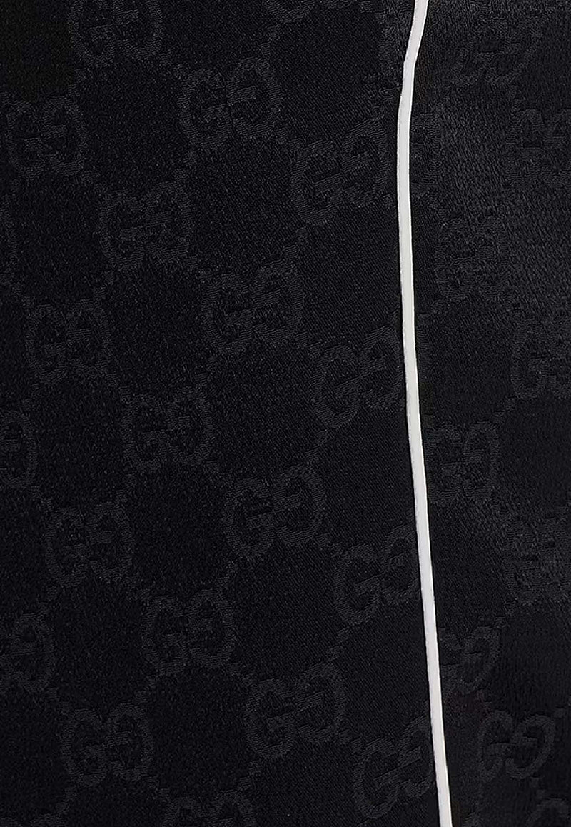 Gucci Monogram Wide-Leg Pants Black 794774XJGSE1000_Black_29852539