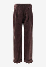 Burberry Straight-Leg Turned Hem Pants Brown 8116897A1491_CLOVE BROWN_29840640